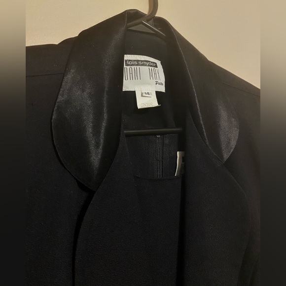 LOIS SNYDER Cap Sleeves Dress w/Tuxedo Jacket (Vintage 14 Petite) - Picture 3 of 6